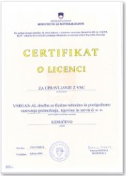 Licenca za upravljanje z varnostno nadzornim centrom 